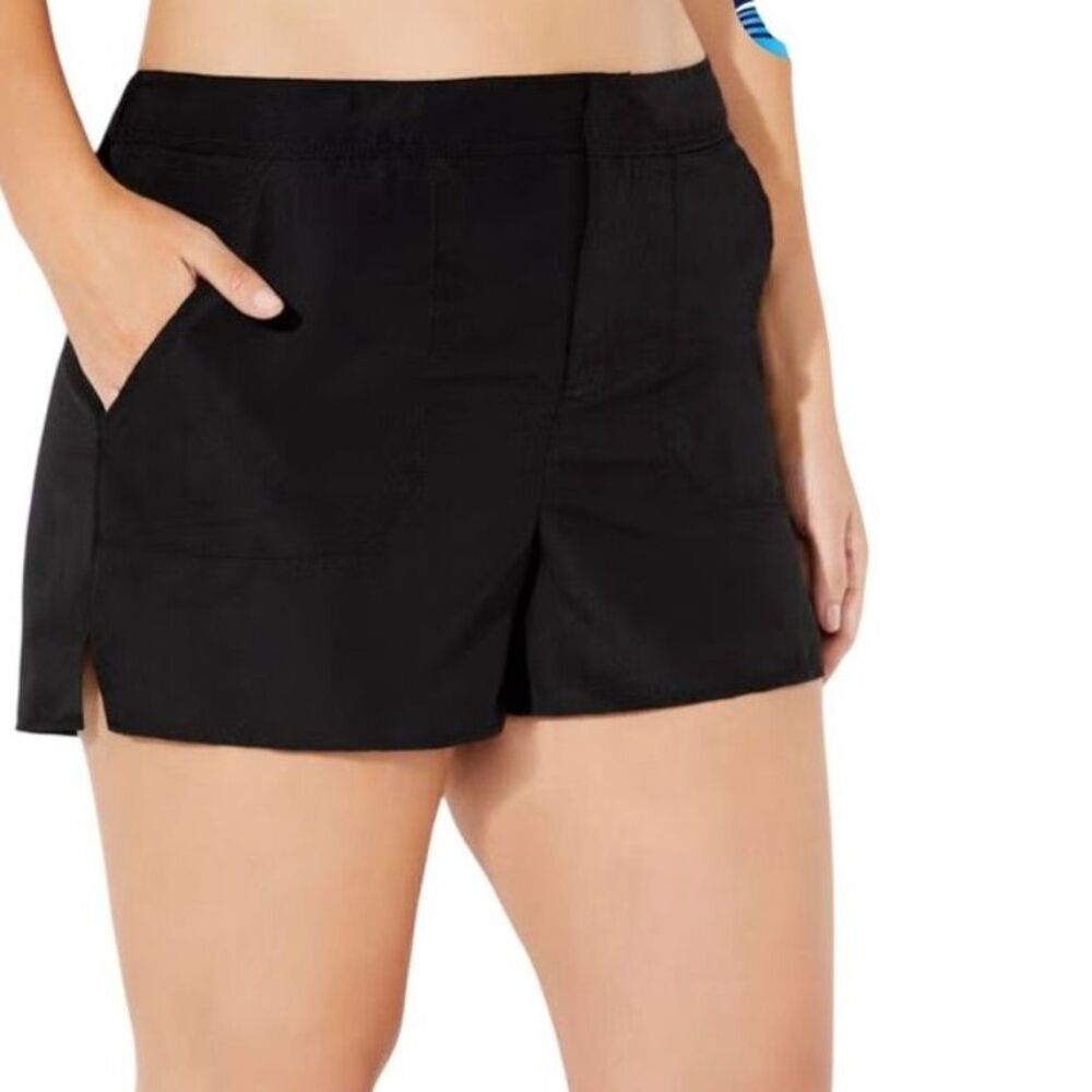 Swimsuits For All Women's NWOT Black Cargo Swim Short Size 30/32 (5X)